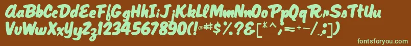 MagRegular Font – Green Fonts on Brown Background