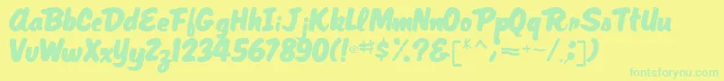 MagRegular Font – Green Fonts on Yellow Background