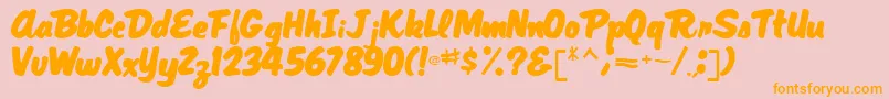 MagRegular Font – Orange Fonts on Pink Background