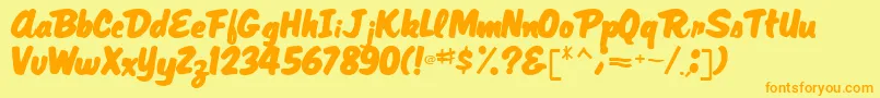 MagRegular Font – Orange Fonts on Yellow Background