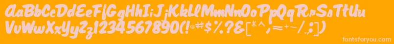 MagRegular Font – Pink Fonts on Orange Background