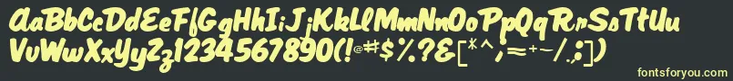 MagRegular Font – Yellow Fonts on Black Background