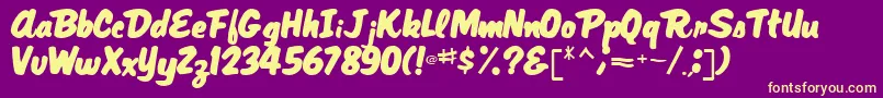 MagRegular Font – Yellow Fonts on Purple Background