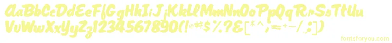 MagRegular Font – Yellow Fonts on White Background