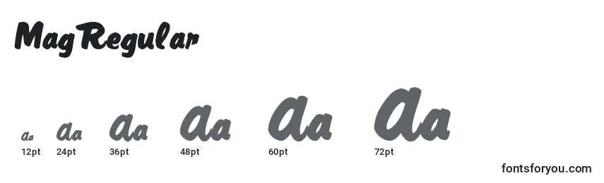 MagRegular Font Sizes