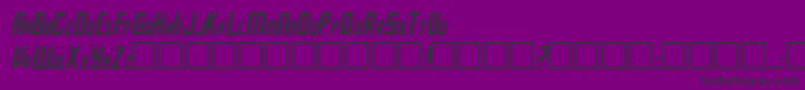 TrekItalic Font – Black Fonts on Purple Background