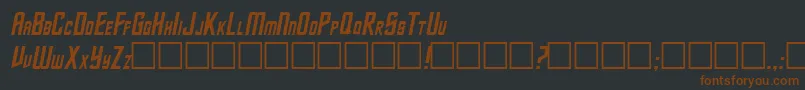 Шрифт TrekItalic – коричневые шрифты на чёрном фоне