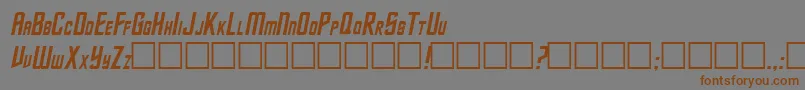 TrekItalic Font – Brown Fonts on Gray Background