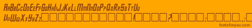 TrekItalic Font – Brown Fonts on Orange Background