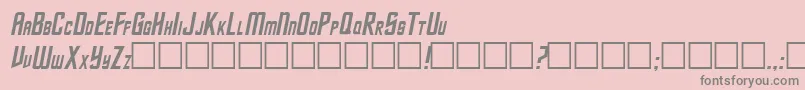 TrekItalic Font – Gray Fonts on Pink Background