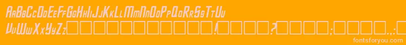 TrekItalic Font – Pink Fonts on Orange Background