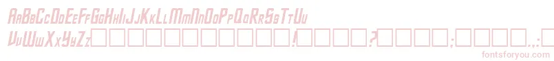 TrekItalic Font – Pink Fonts on White Background