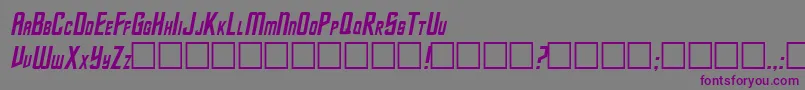 TrekItalic Font – Purple Fonts on Gray Background