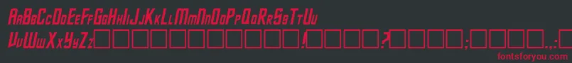 TrekItalic Font – Red Fonts on Black Background