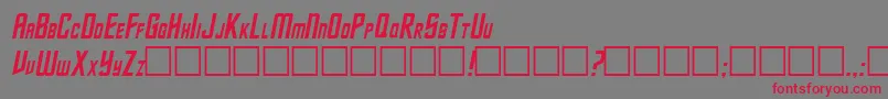 TrekItalic Font – Red Fonts on Gray Background