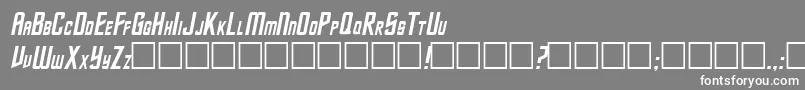 TrekItalic Font – White Fonts on Gray Background