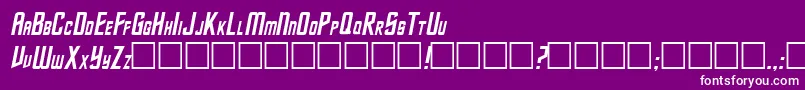 TrekItalic Font – White Fonts on Purple Background