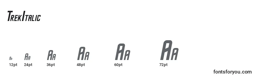 TrekItalic Font Sizes