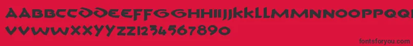 CromV1 Font – Black Fonts on Red Background