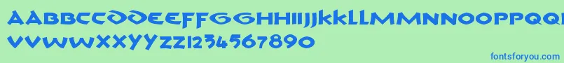 CromV1 Font – Blue Fonts on Green Background