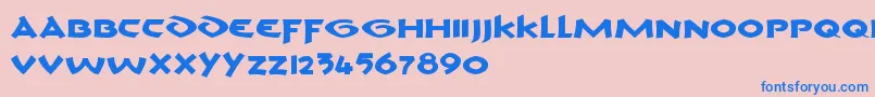 CromV1 Font – Blue Fonts on Pink Background