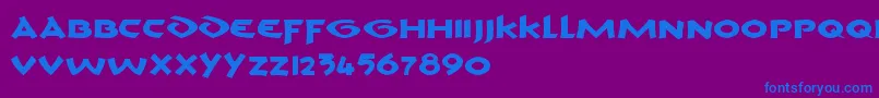 CromV1 Font – Blue Fonts on Purple Background