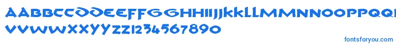 フォントCromV1 – 白い背景に青い文字