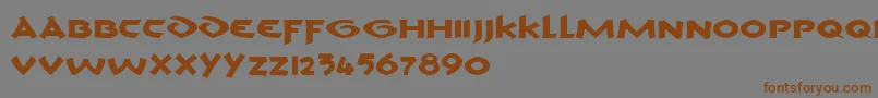 CromV1 Font – Brown Fonts on Gray Background