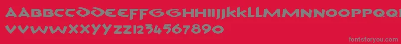 フォントCromV1 – 赤い背景に灰色の文字