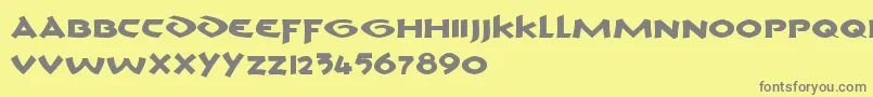 CromV1 Font – Gray Fonts on Yellow Background