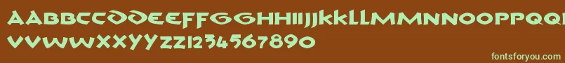 CromV1 Font – Green Fonts on Brown Background