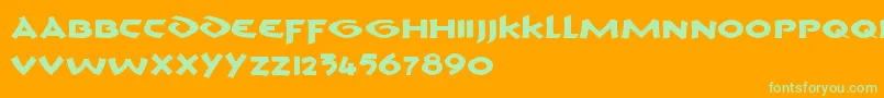 CromV1 Font – Green Fonts on Orange Background