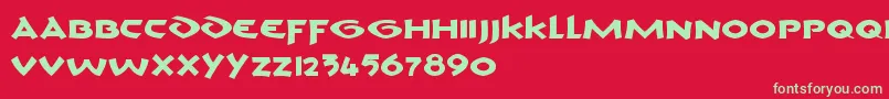 CromV1 Font – Green Fonts on Red Background