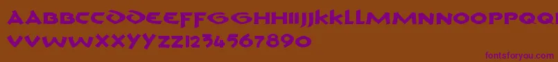 CromV1 Font – Purple Fonts on Brown Background