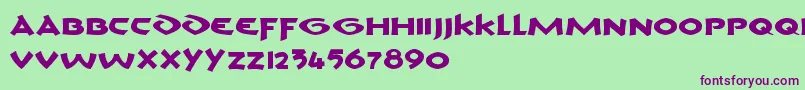 CromV1 Font – Purple Fonts on Green Background