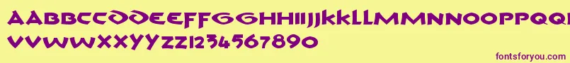 CromV1 Font – Purple Fonts on Yellow Background