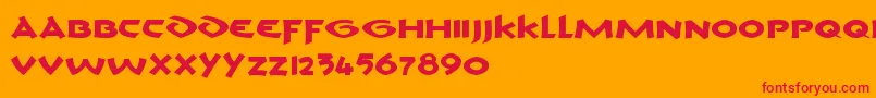 CromV1 Font – Red Fonts on Orange Background