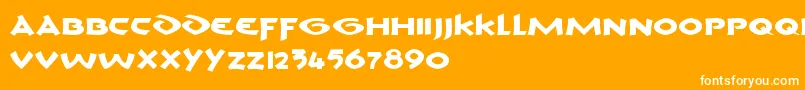 CromV1 Font – White Fonts on Orange Background