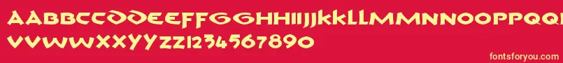 CromV1 Font – Yellow Fonts on Red Background