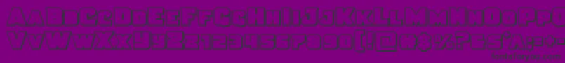 Justiceoutstraight Font – Black Fonts on Purple Background