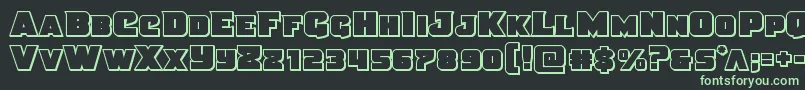 Justiceoutstraight Font – Green Fonts on Black Background