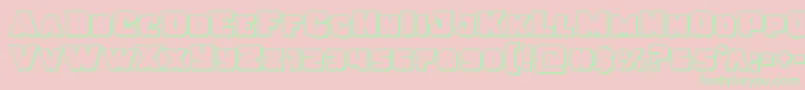 Justiceoutstraight Font – Green Fonts on Pink Background