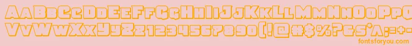 Justiceoutstraight Font – Orange Fonts on Pink Background