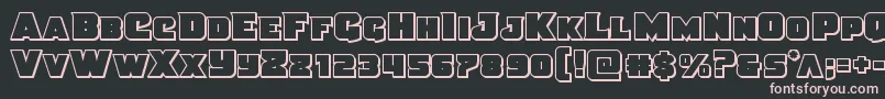 Justiceoutstraight Font – Pink Fonts on Black Background