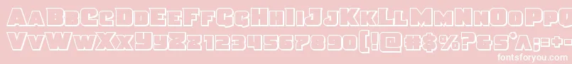 Justiceoutstraight Font – White Fonts on Pink Background