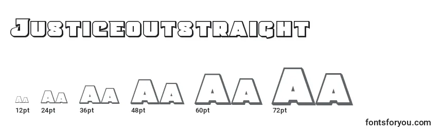 Justiceoutstraight Font Sizes