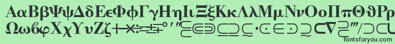 Quantapitwossk Font – Black Fonts on Green Background