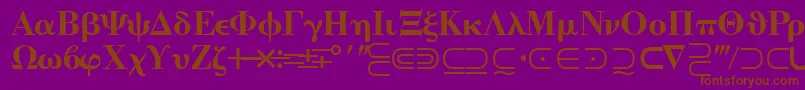 Quantapitwossk Font – Brown Fonts on Purple Background