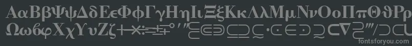 フォントQuantapitwossk – 黒い背景に灰色の文字