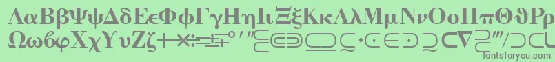 Quantapitwossk Font – Gray Fonts on Green Background